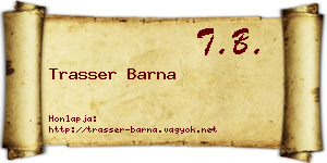 Trasser Barna névjegykártya