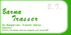 barna trasser business card
